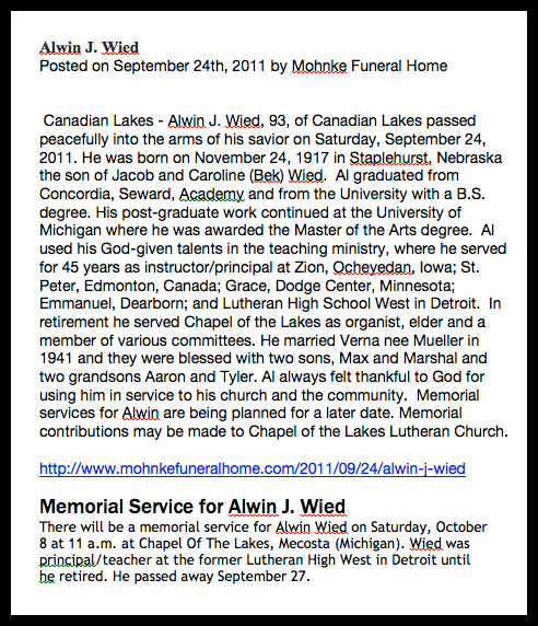 [Alwin Wied, 1917-2011]